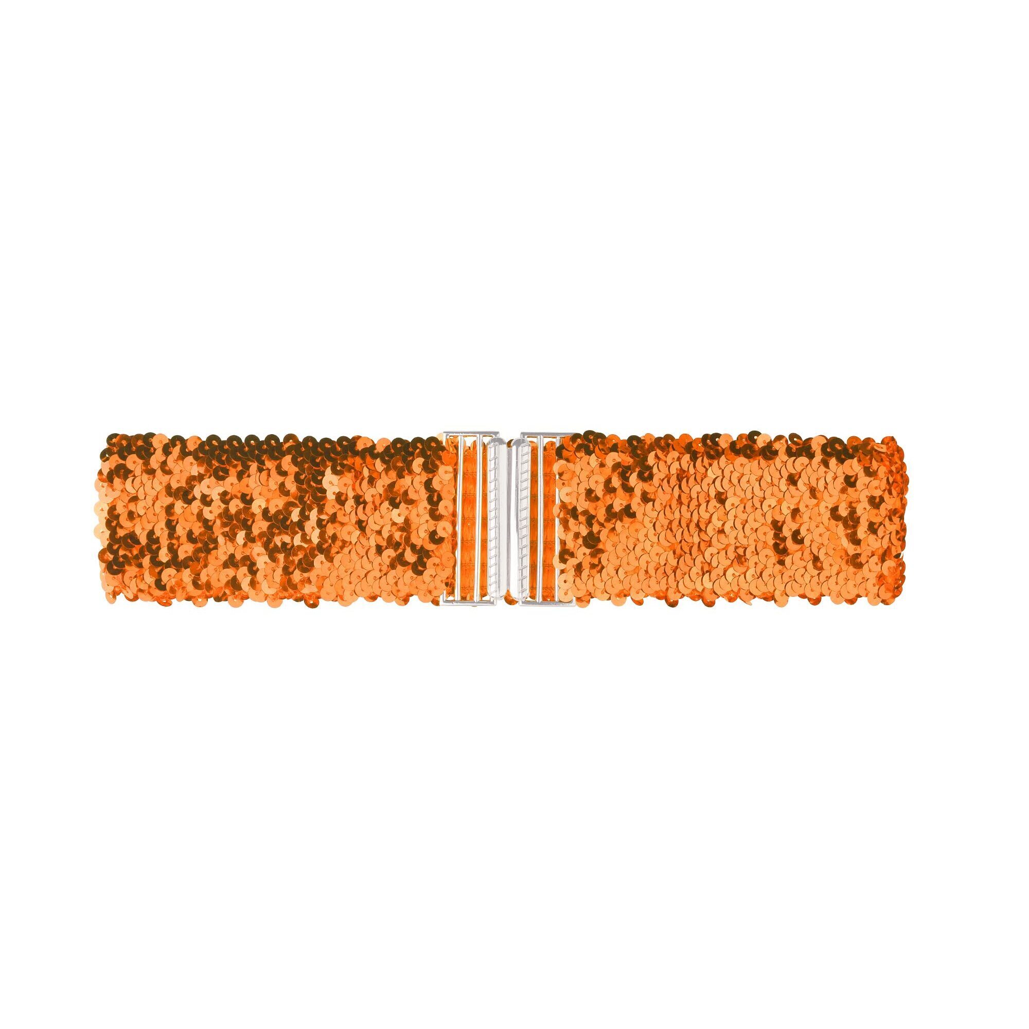 7192 Womens Plus Size Stretchy Waist Belts Metal Interlock Buckles Sequins